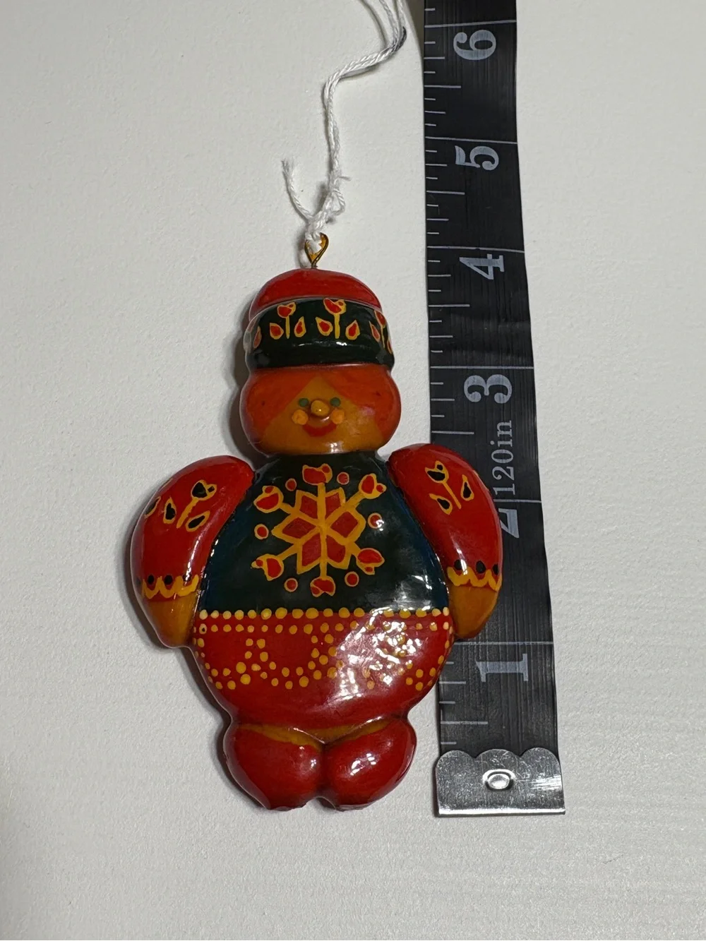 Vintage Russian Folk Art Doll Ornament